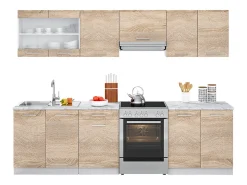 Mueble de cocina sonoma 240x60x81.6 raul
