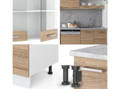 Mueble de cocina sonoma 300x46x81.6 r-line