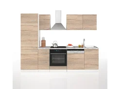 Mueble de cocina sonoma/blanco 270x46x81.6 optima