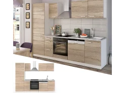 Mueble de cocina sonoma/blanco 270x46x81.6 optima