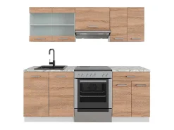 Mueble de cocina sonoma/blanco 200x60x81.6 r-line