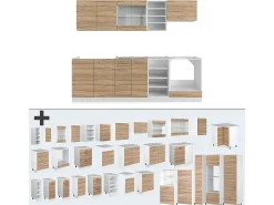 Mueble de cocina sonoma/blanco 240x60x81.6 r-line