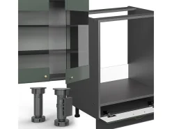 Mueble de cocina verde-dorado casa de campo/antracita 300x46x81.6 fame-line