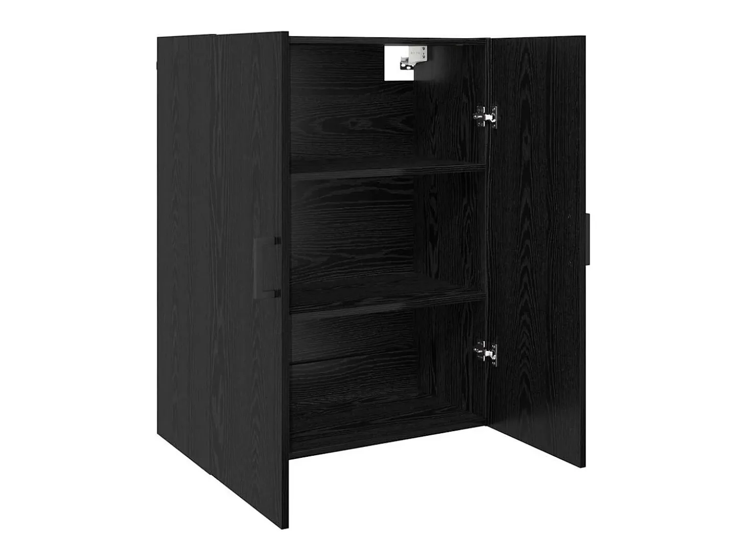 Mueble de pared negro 69,5 x 34 x 90 cm Madera de ingeniería