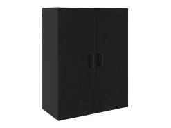 Mueble de pared negro 69,5 x 34 x 90 cm Madera de ingeniería