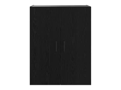 Mueble de pared negro 69,5 x 34 x 90 cm Madera de ingeniería