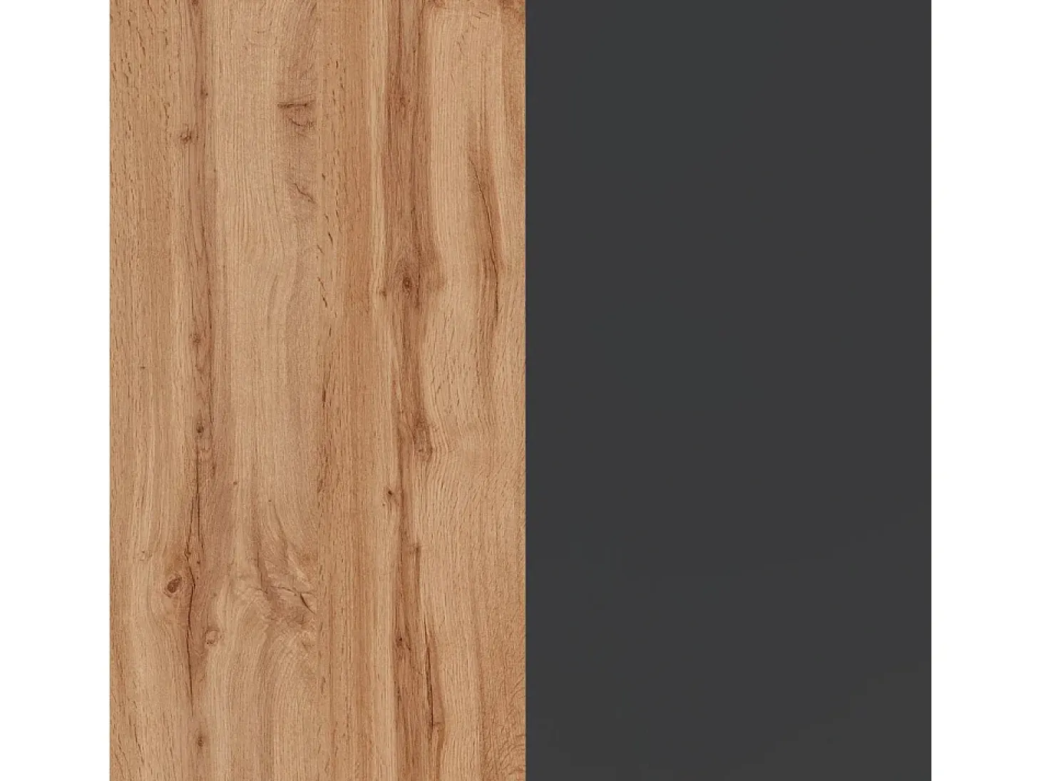 Mueble estantería de cocina Sole con 3 estantes en color antracita mate y roble 90x90x25 cm
