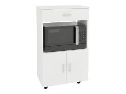 Mueble móvil de cocina haaus Arno, 1 cajón, 2 puertas, blanco, 60 x 35 x 100 cm