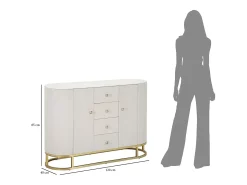 Móvil Montpellier Crema 120X40X85 cm