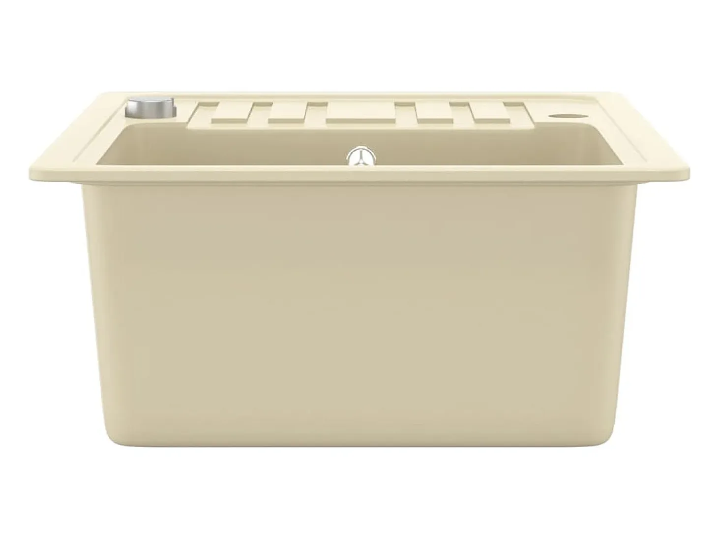Oksbøl Fregadero de cocina de granito con un seno beige