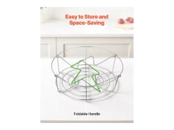 Olla para Conservas SucceBuy 19,86 L con Soporte, de Acero Inoxidable para Baño María con Doble Asa y Tapa de Vidrio, Adecuada para Todos