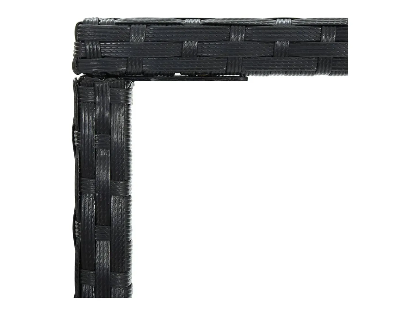 Orren Mesa alta de jardín ratán sintético y vidrio negro 70x70x110 cm