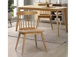 Pack 2 sillas Ben de madera color roble