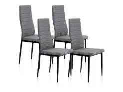 Pack 4 sillas comedor Niza tex gris 98x43x44 cm Adec