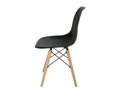 Pack 4 Sillas Comedor Vintage Industrial Negro Roble 51x83x47 cm
