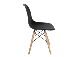Pack 2 Sillas Comedor Vintage Industrial Negro Roble 51x83x47 cm