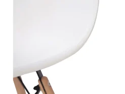 Pack 4 sillas con estructura en madera de haya y base en blanco 46 cm Tower Wood Blanco