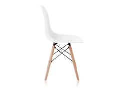 Pack 4 sillas con estructura en madera de haya y base en blanco 46 cm Tower Wood Blanco