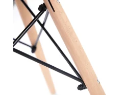 Pack 4 sillas con estructura en madera de haya y base en blanco 46 cm Tower Wood Blanco