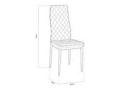 Pack 6 sillas de comedor Lacey Tejido Gris