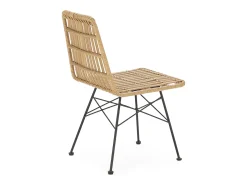 Pack 2 sillas de comedor o jardín Aitana Ratan/Negro