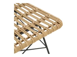 Pack 2 sillas de comedor o jardín Aitana Ratan/Negro