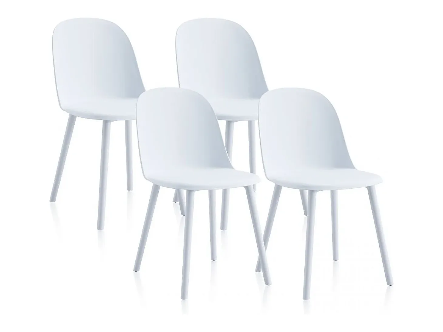 Pack 4 sillas de comedor Sabra Blanco