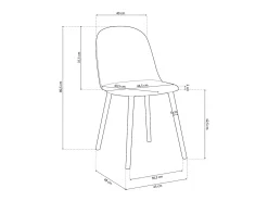 Pack 4 sillas de comedor Sabra Blanco