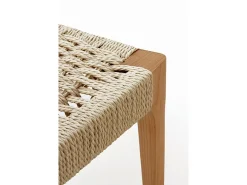 Pack 4 sillas madera de fresno con asiento trenzado