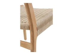 pack 4 sillas madera de hevea con asiento y respaldo trenzado