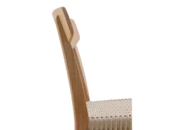 pack 4 sillas madera de hevea con asiento trenzado