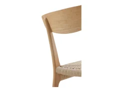 pack 4 sillas madera de hevea con asiento trenzado