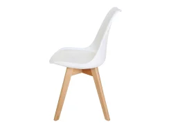 Pack 2 Sillas Nórdic Estilo Nórdico Blanco y Roble 83x49x56 cm