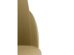 Pack 4 sillas pp color camel con patas metálicas
