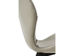 Pack 4 sillas tapizadas color beige patas metálicas negras