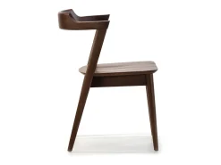 Pack 2 sillas Venus Color Nogal, Madera Maciza, 58 x 57,5 x 76 cm