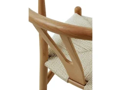 Pack 4 sillones madera de haya con asiento trenzado