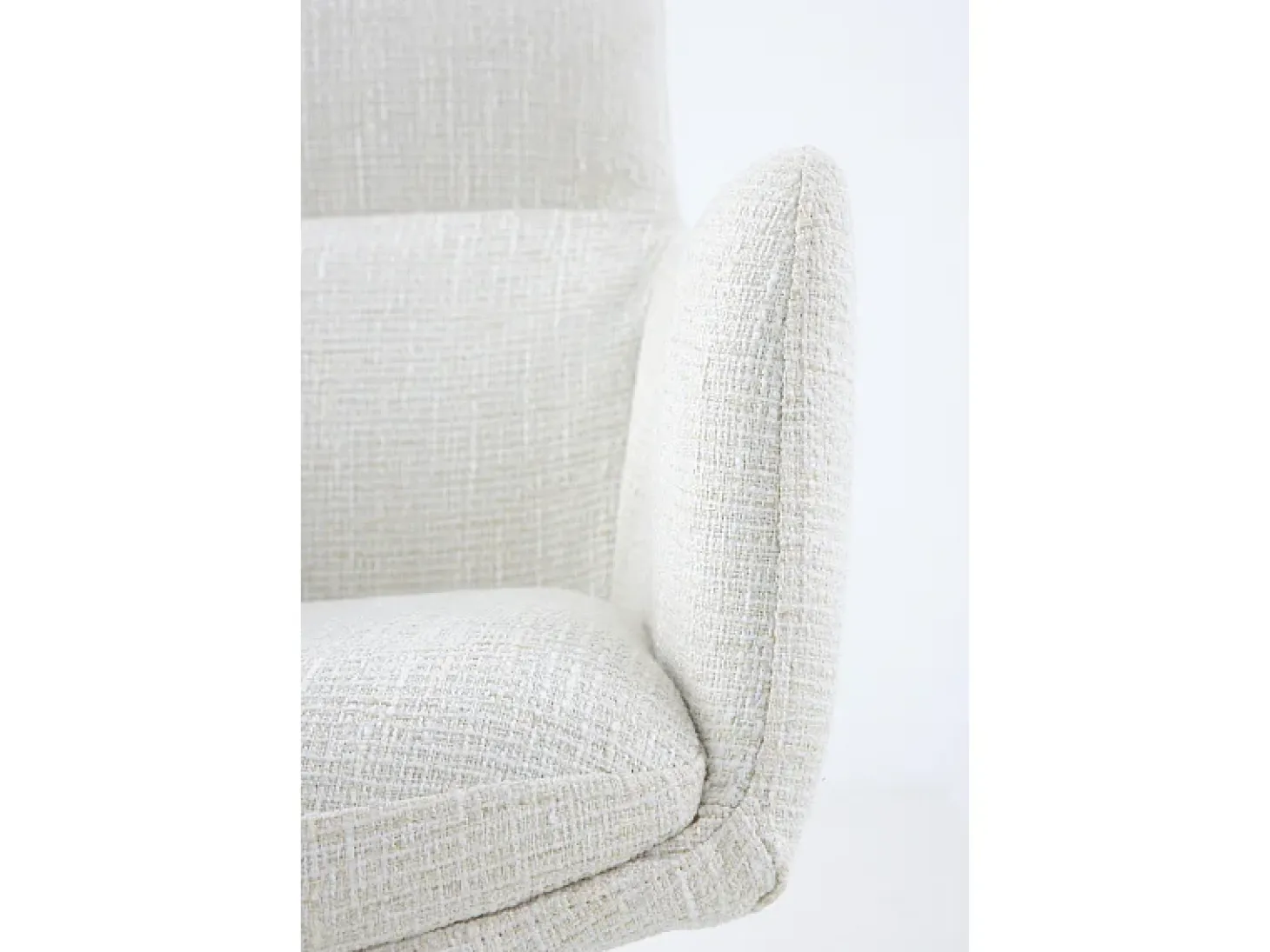 Pack 4 sillones tapizados tweed blanco moteado