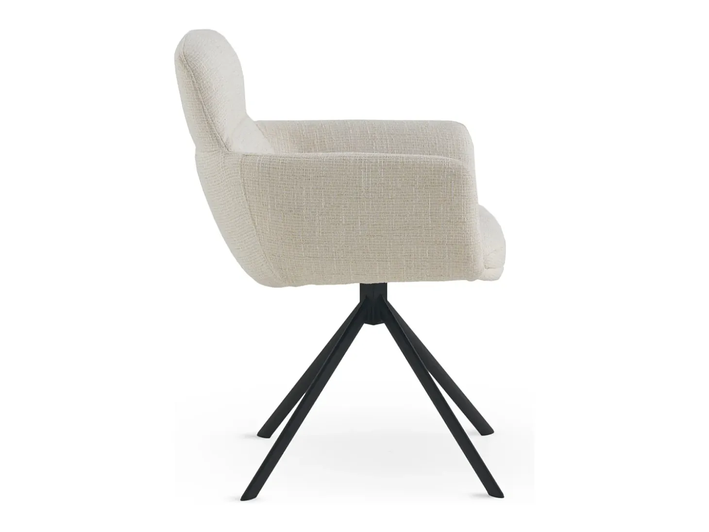 Pack 4 sillones tapizados tweed blanco moteado