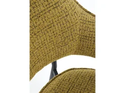Pack 4 sillones tapizados chenilla jaspeado mostaza
