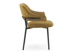 Pack 4 sillones tapizados chenilla jaspeado mostaza