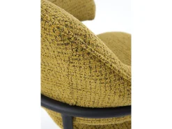 Pack 4 sillones tapizados chenilla jaspeado mostaza