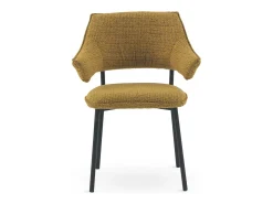 Pack 4 sillones tapizados chenilla jaspeado mostaza