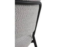 Pack de 4 sillas tapizadas en chenilla color gris claro