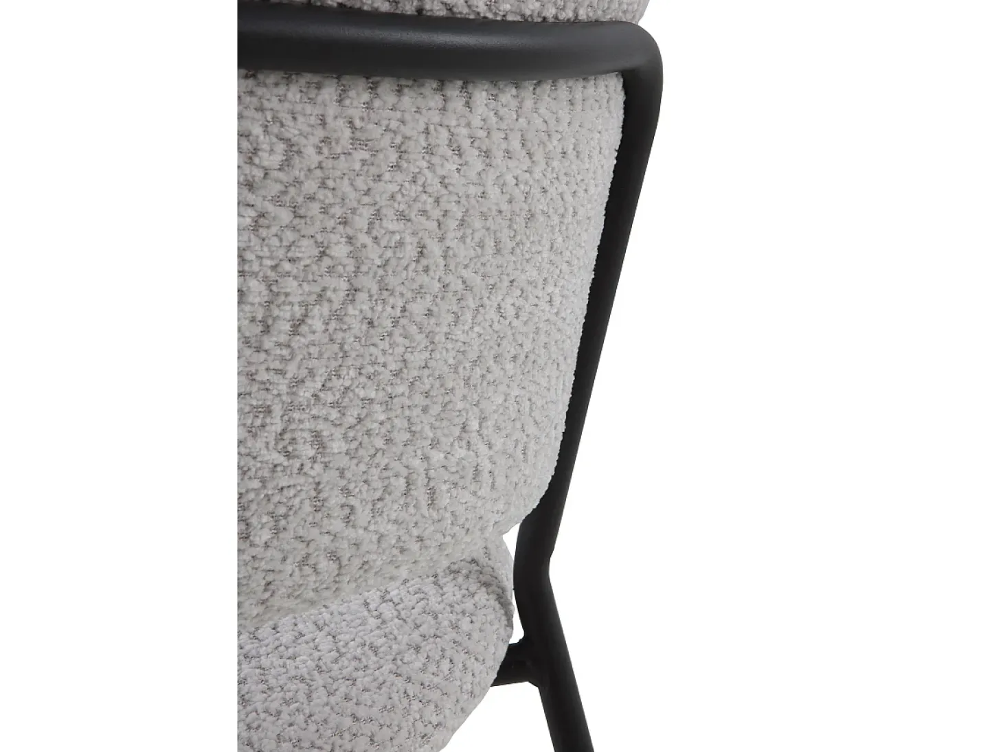 Pack de 4 sillas tapizadas en chenilla color gris claro