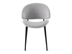 Pack de 4 sillas tapizadas en chenilla color gris claro
