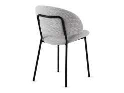 Pack de 4 sillas tapizadas en chenilla color gris claro