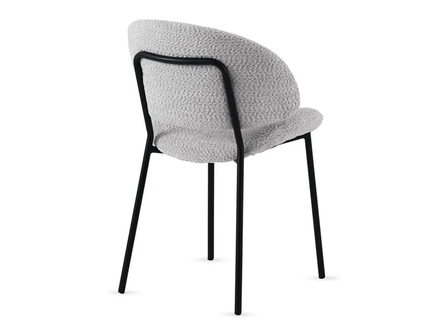 Pack de 4 sillas tapizadas en chenilla color gris claro