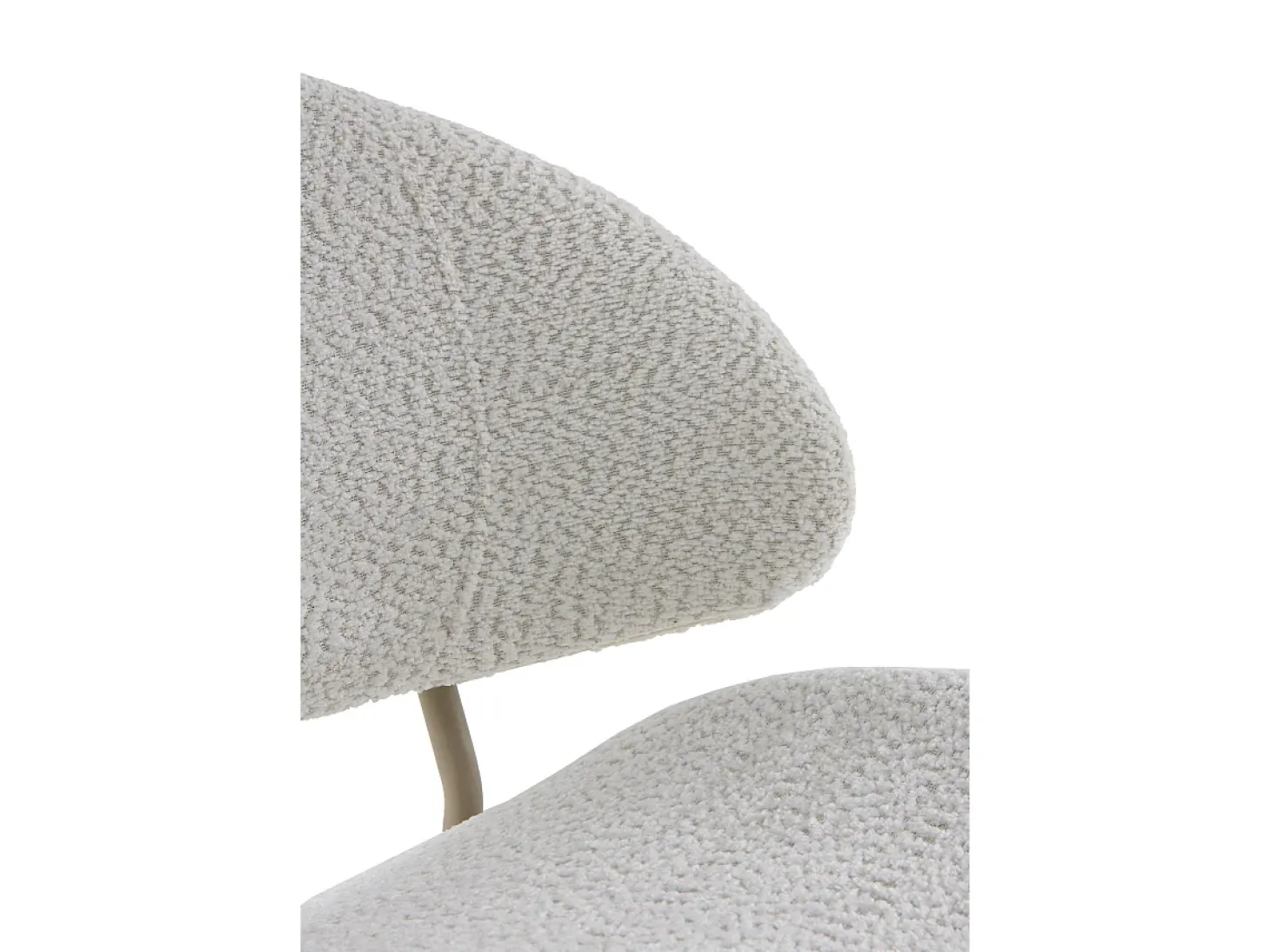 Pack de 4 sillas tapizadas en chenilla color crema