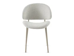 Pack de 4 sillas tapizadas en chenilla color crema